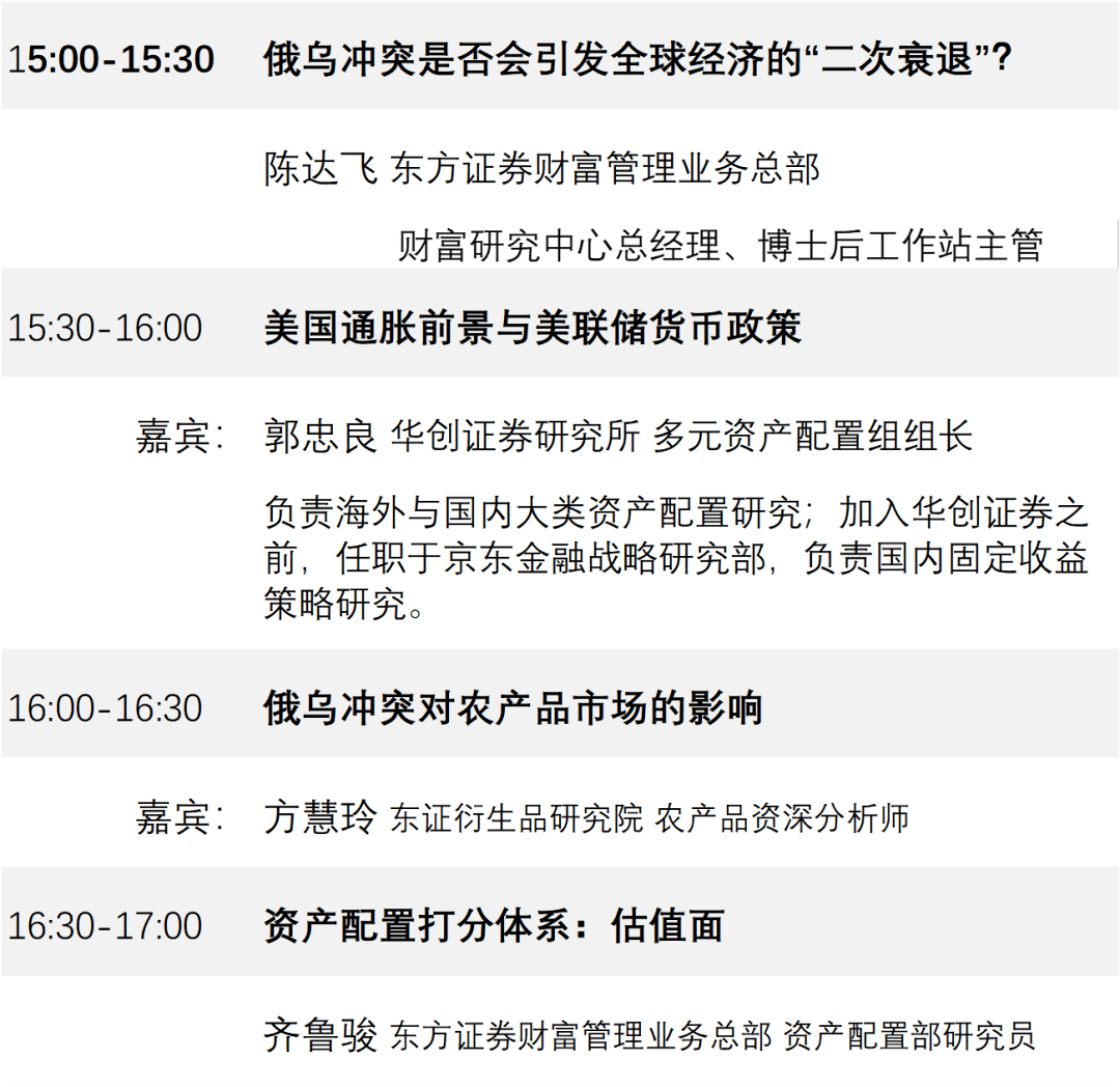 举动报名半岛官方体育 资产设备任务坊：地缘冲突、通胀前景和资产设备（4月）(图2)